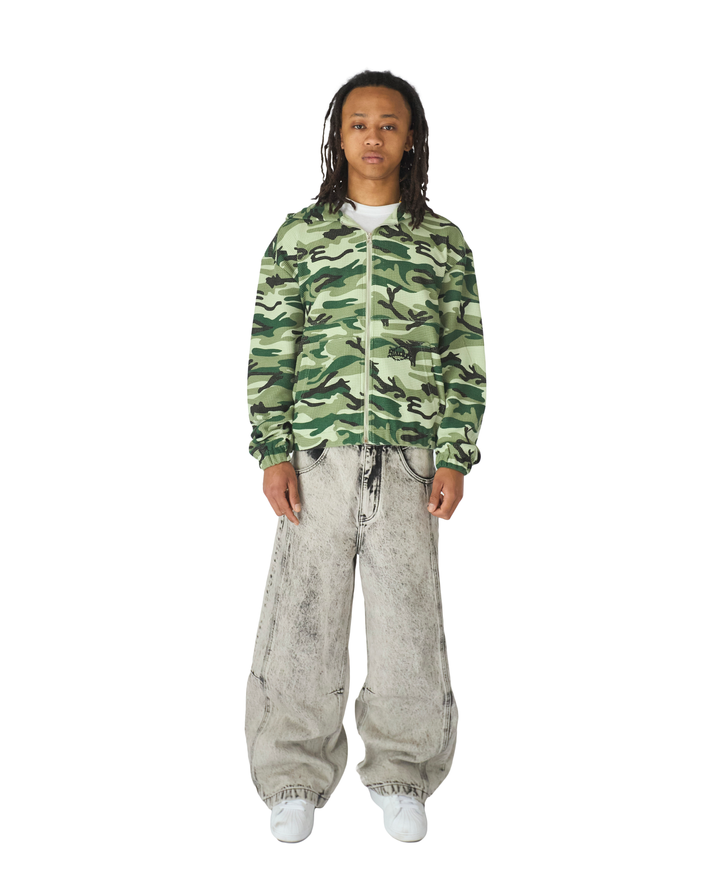 Baggy Denim Pants White