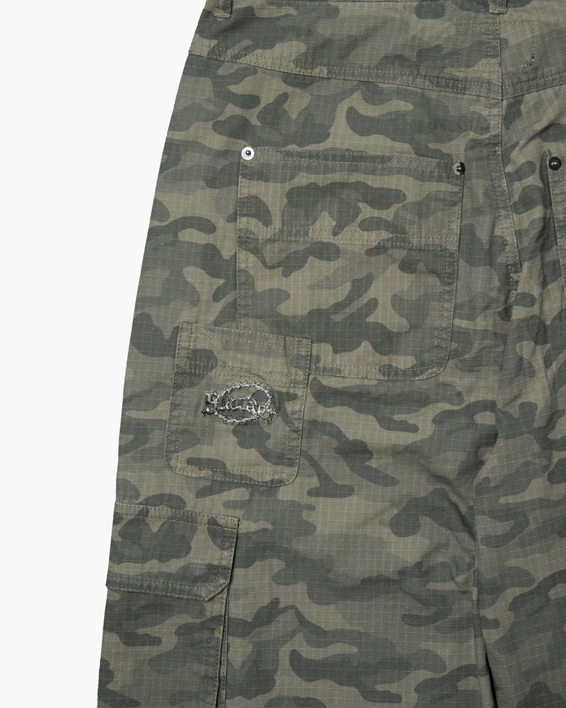 CAMO BAGGY CARGO PANTS BEIGE