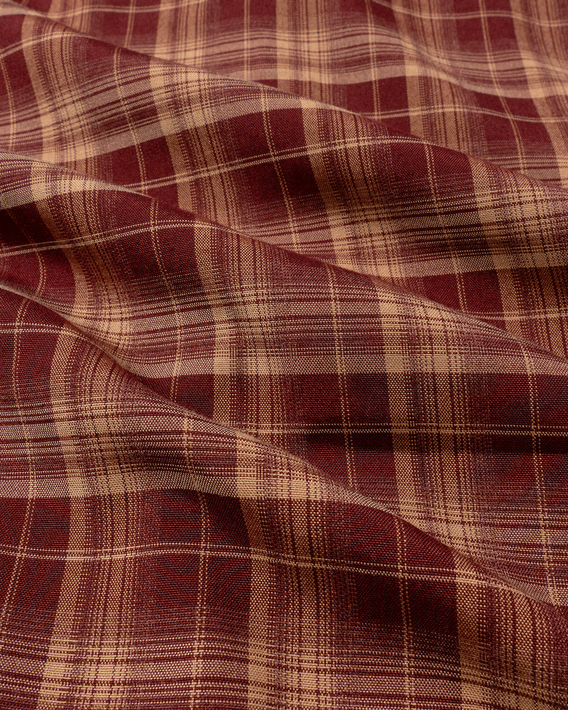 HAWK PLAID SHIRT BORDEAUX