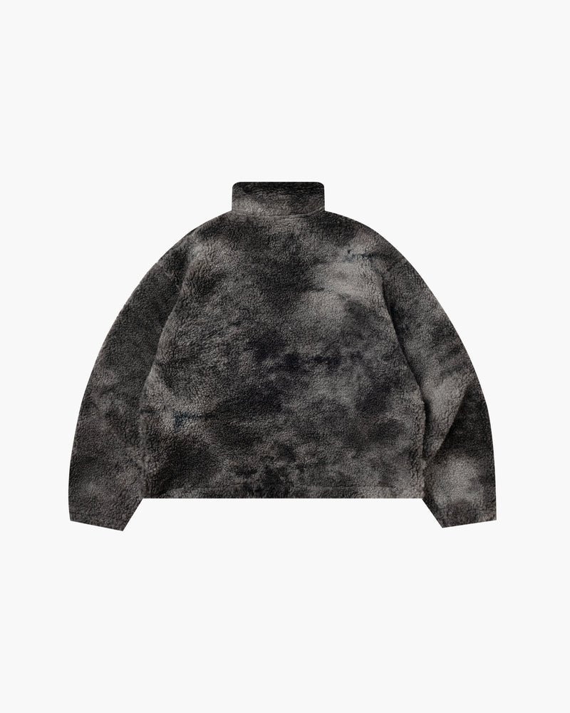 Tie-dye fleece half hook Black