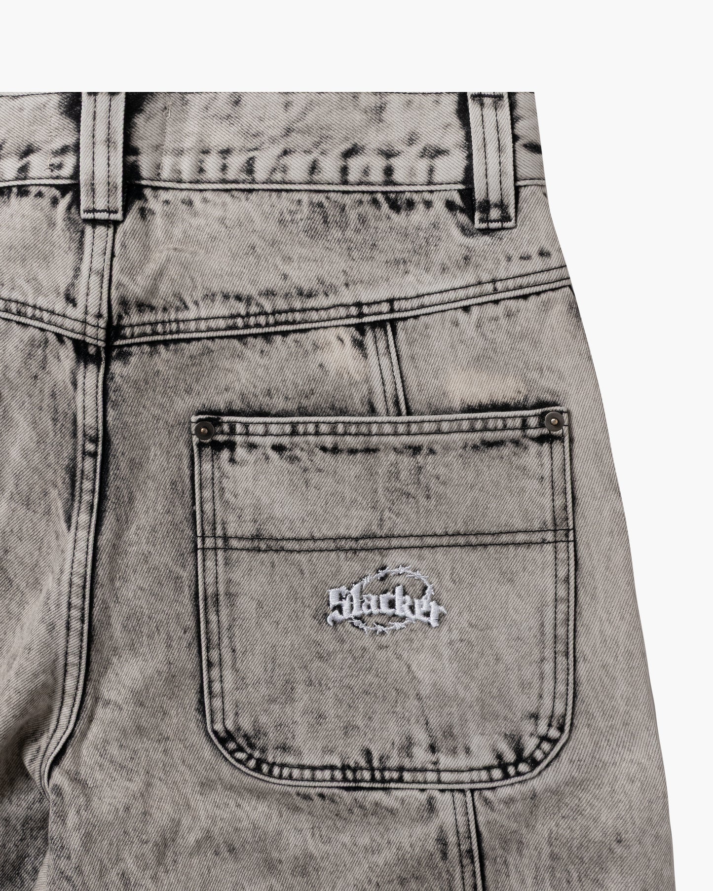 Baggy Denim Pants White