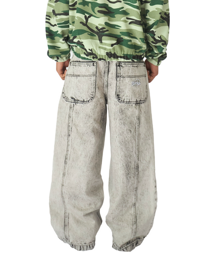 Baggy Denim Pants White