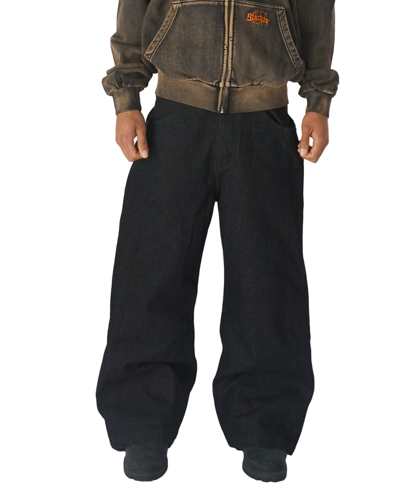 BAGGY DENIM PANTS BLACK