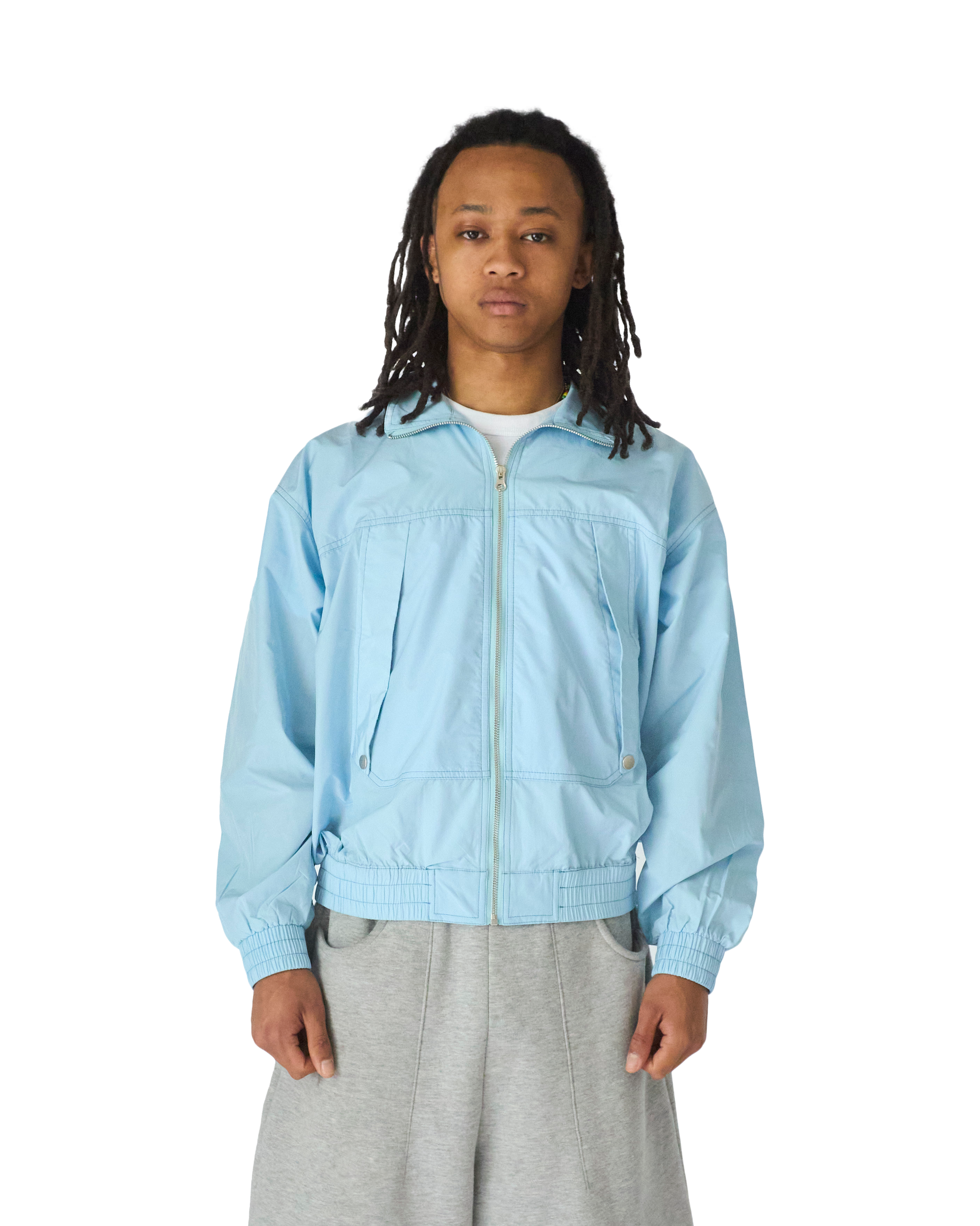Tech Nylon Jacket Light blue – Slacker Tech Nylon Jacket Light blue – Slacker