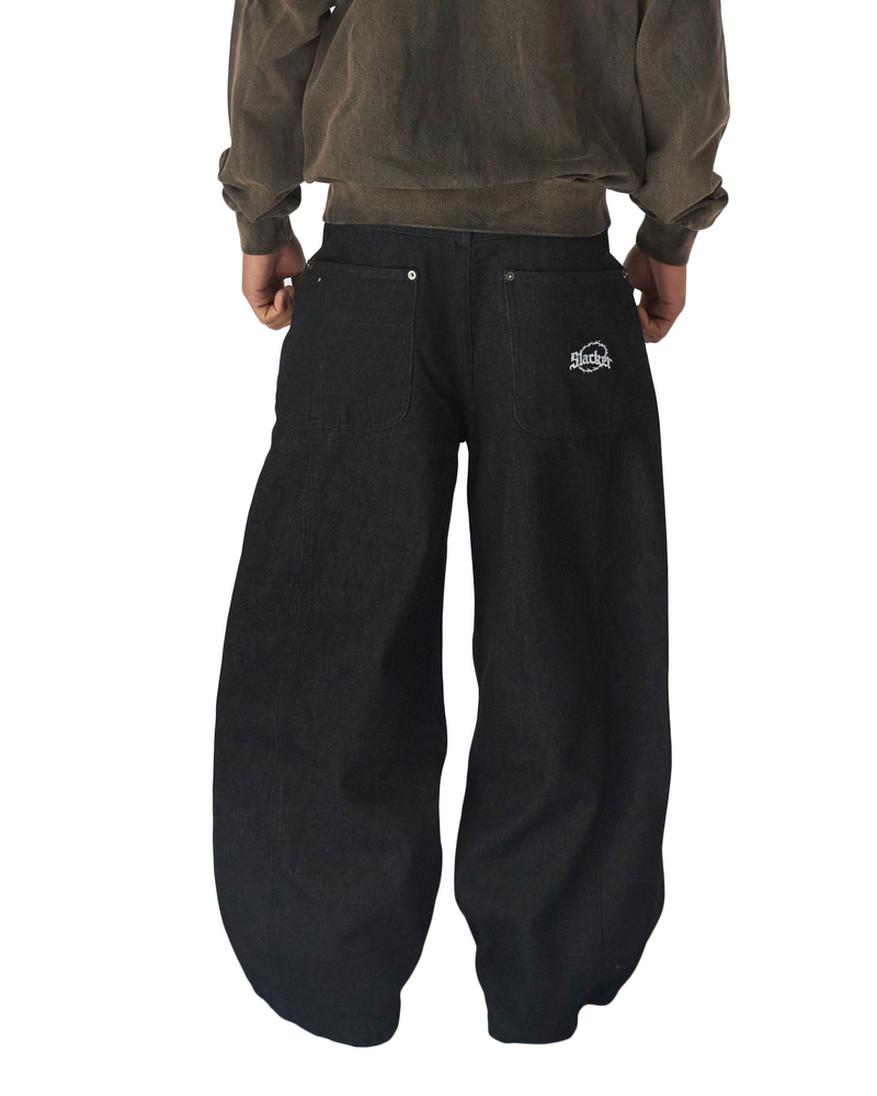 BAGGY DENIM PANTS BLACK