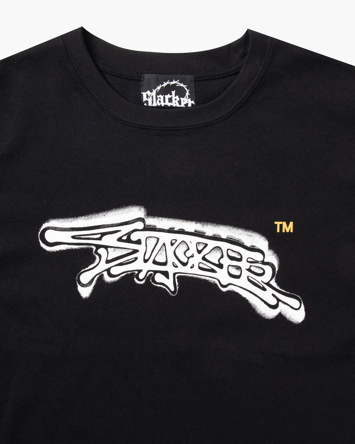 SPRAY LOGO TEE BLACK