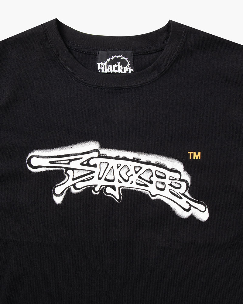 SPRAY LOGO TEE BLACK