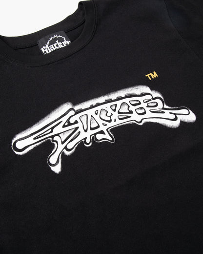 SPRAY LOGO TEE BLACK