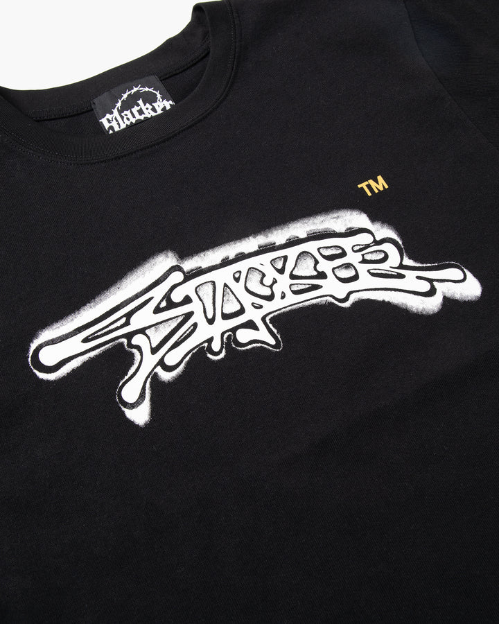 SPRAY LOGO TEE BLACK