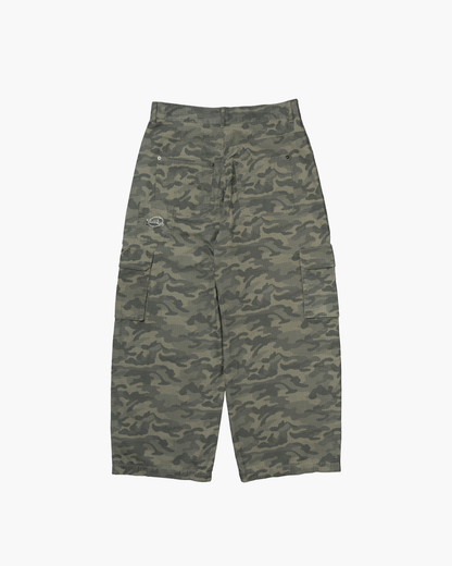 CAMO BAGGY CARGO PANTS BEIGE