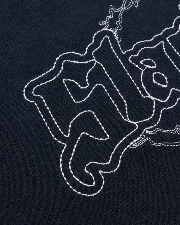 SLACKER LOGO TEE NAVY