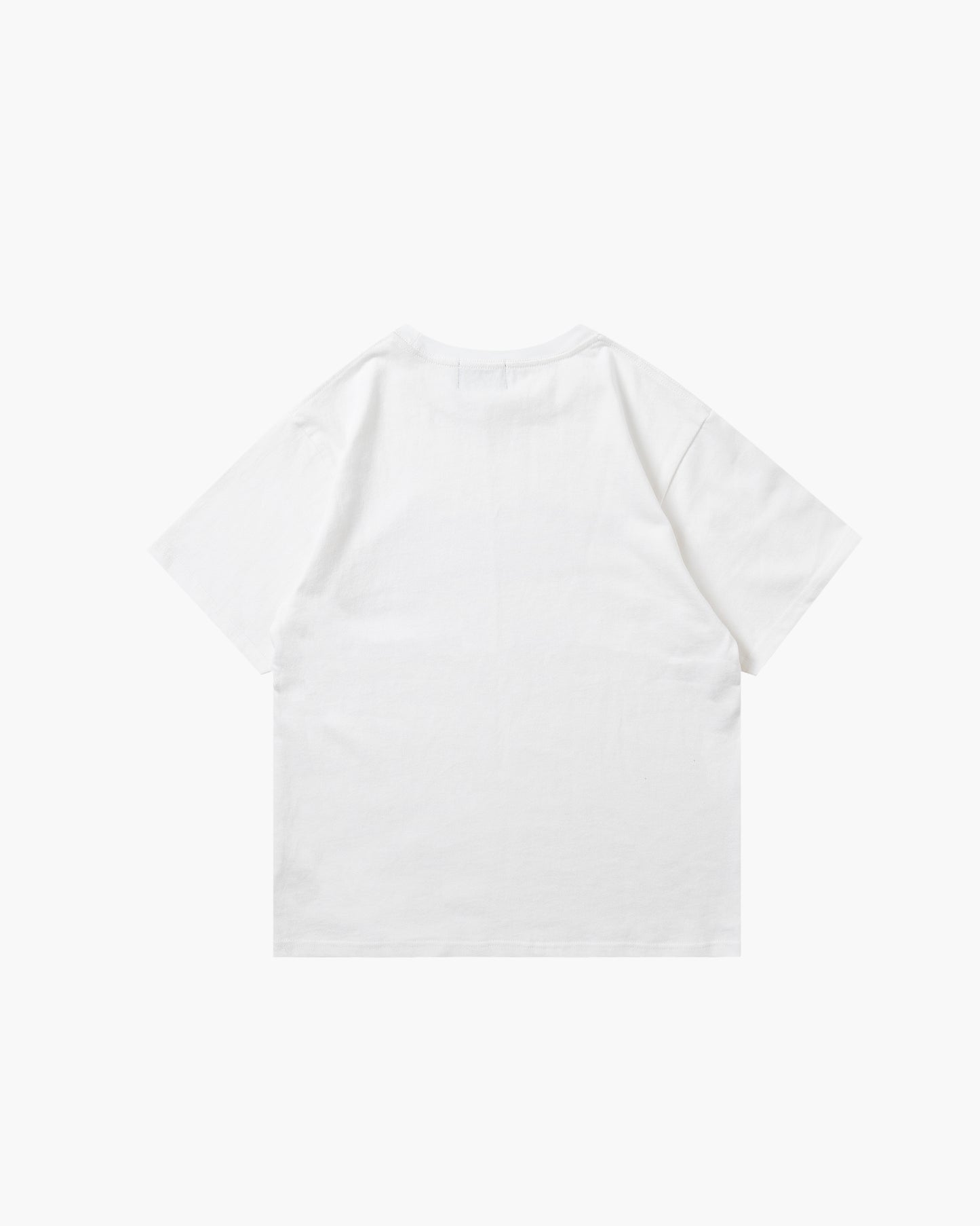 spray logo tee  white