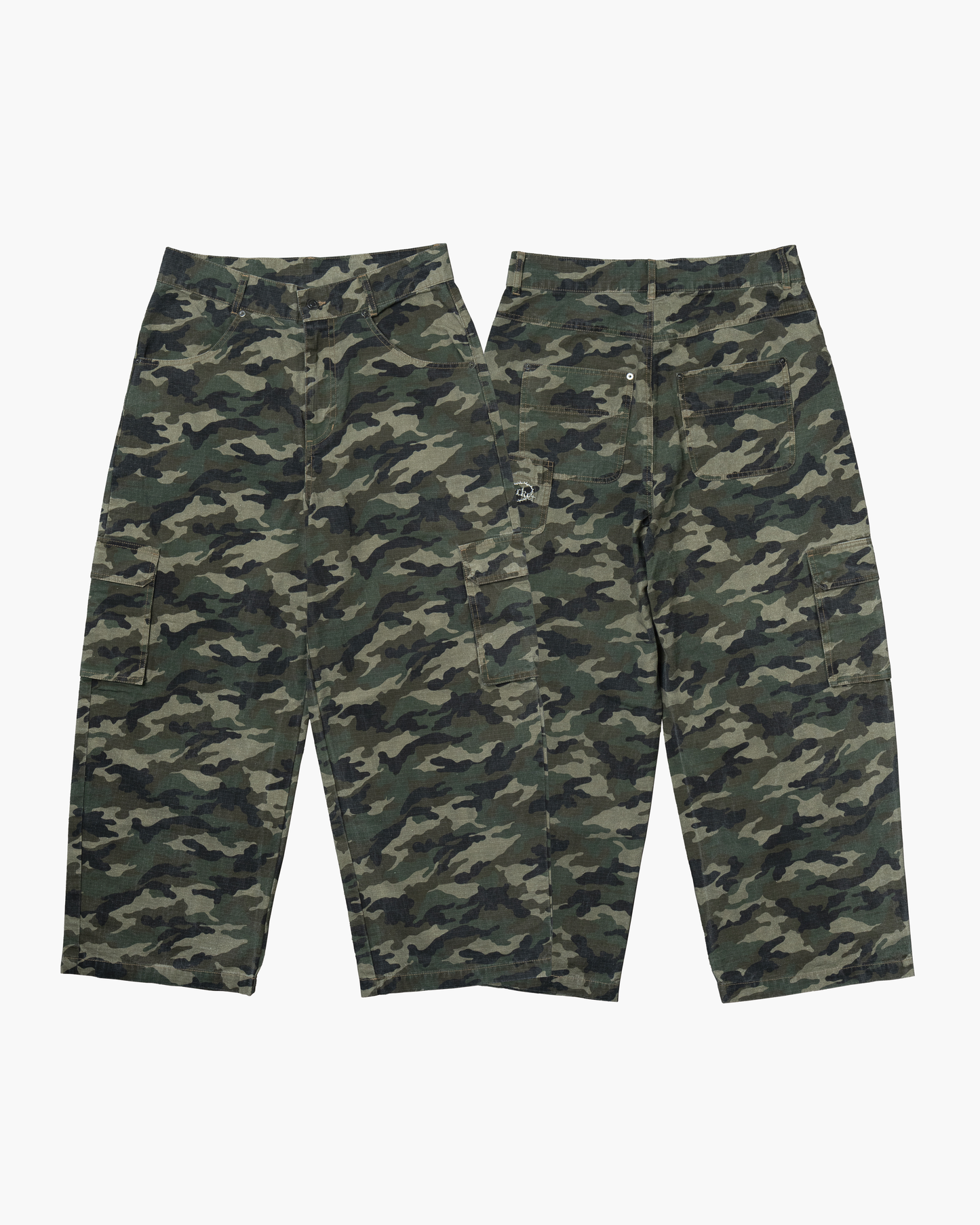 camo baggy cargo pants khaki
