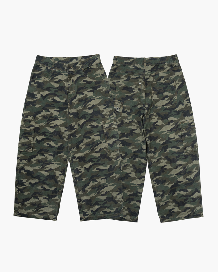 camo baggy cargo pants khaki
