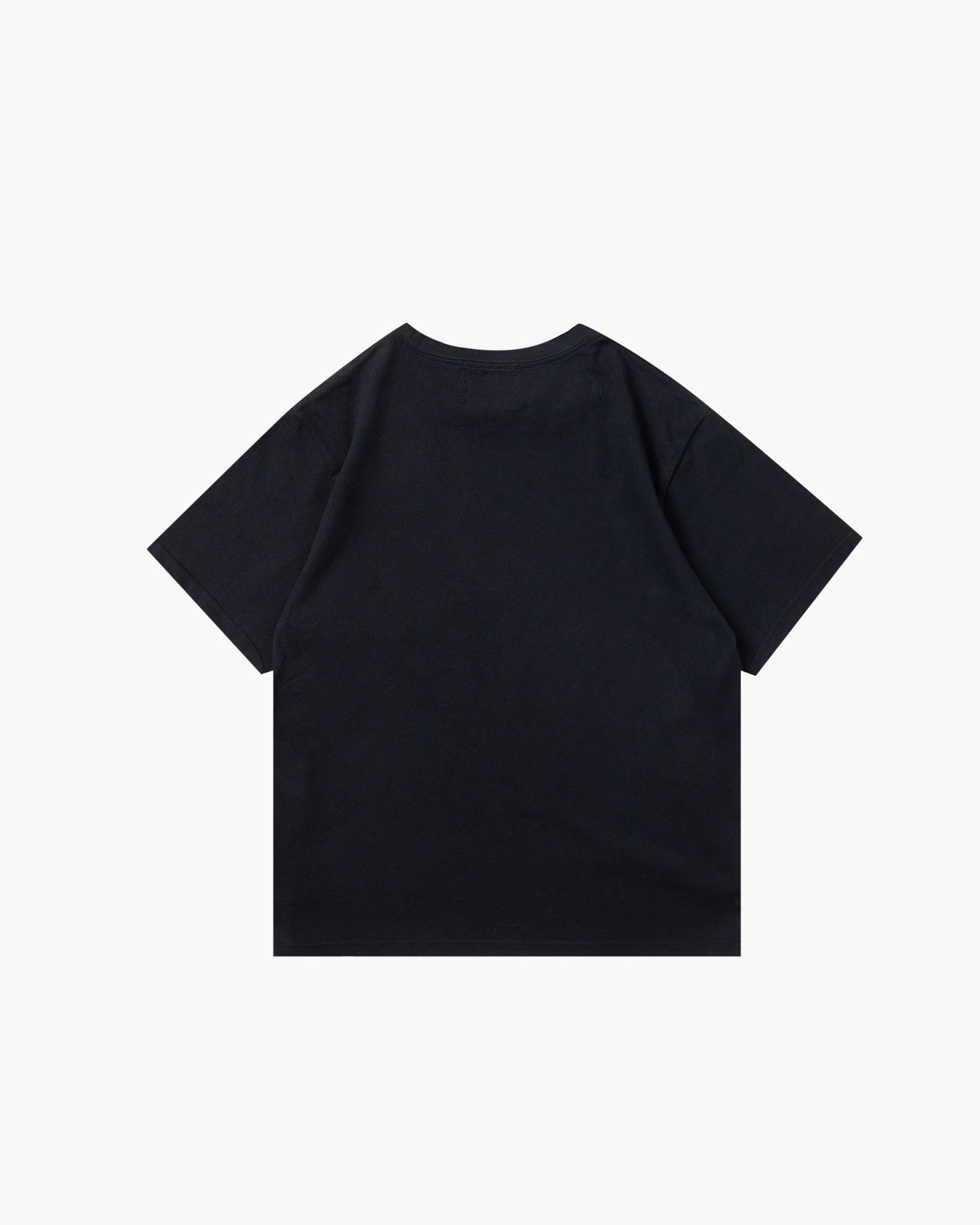 spray logo tee black