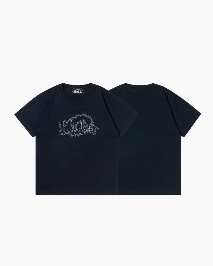 SLACKER LOGO TEE NAVY