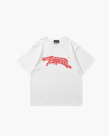 SPRAY LOGO TEE WHITE