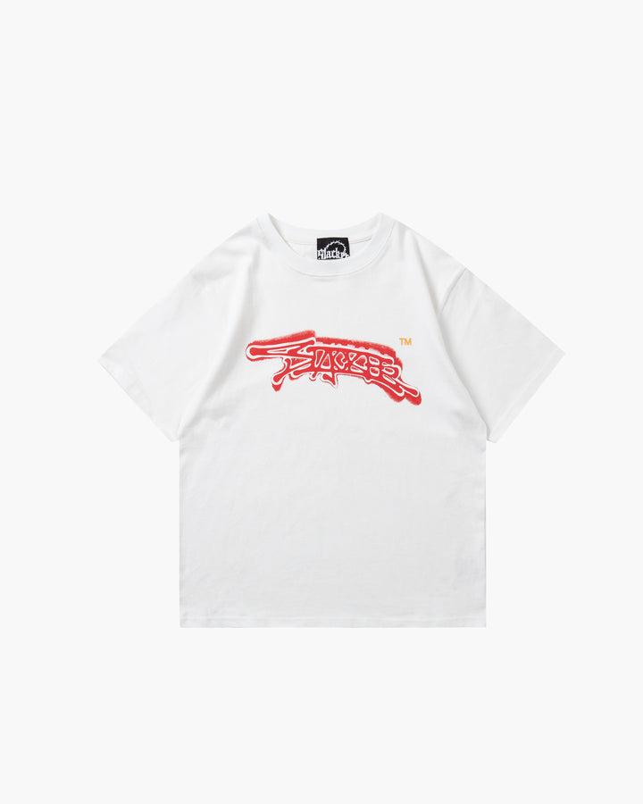 SPRAY LOGO TEE WHITE