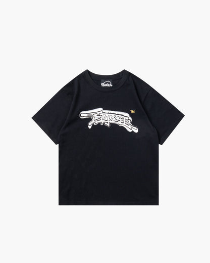 SPRAY LOGO TEE BLACK