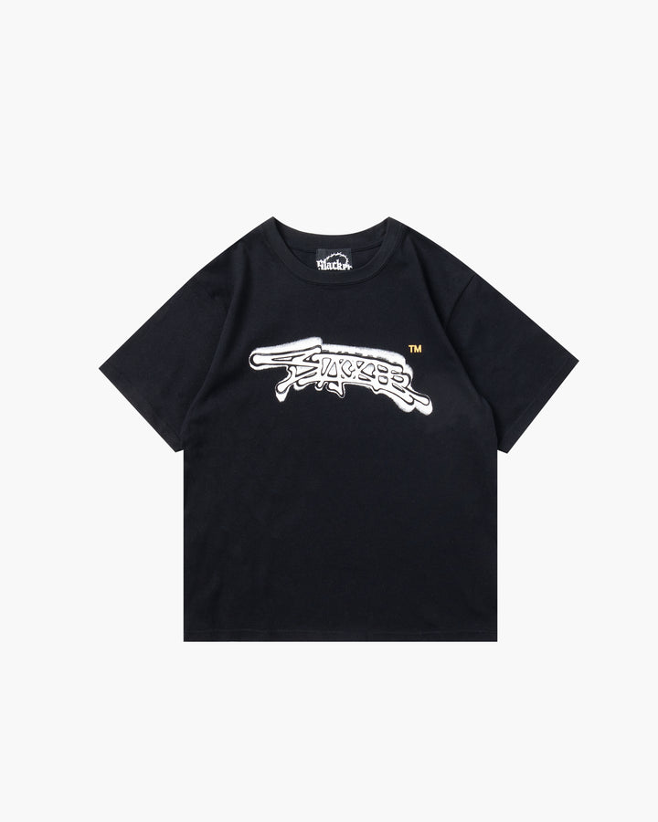 SPRAY LOGO TEE BLACK