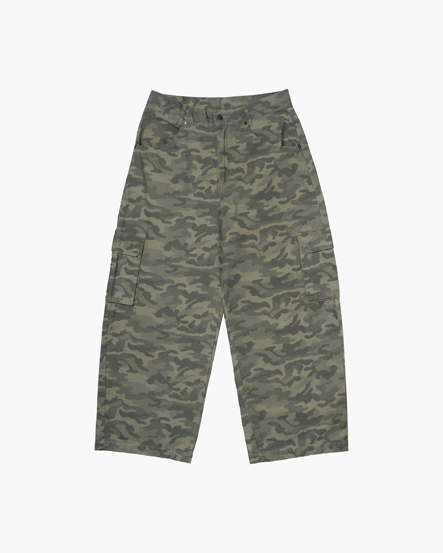 camo baggy cargo pants beige