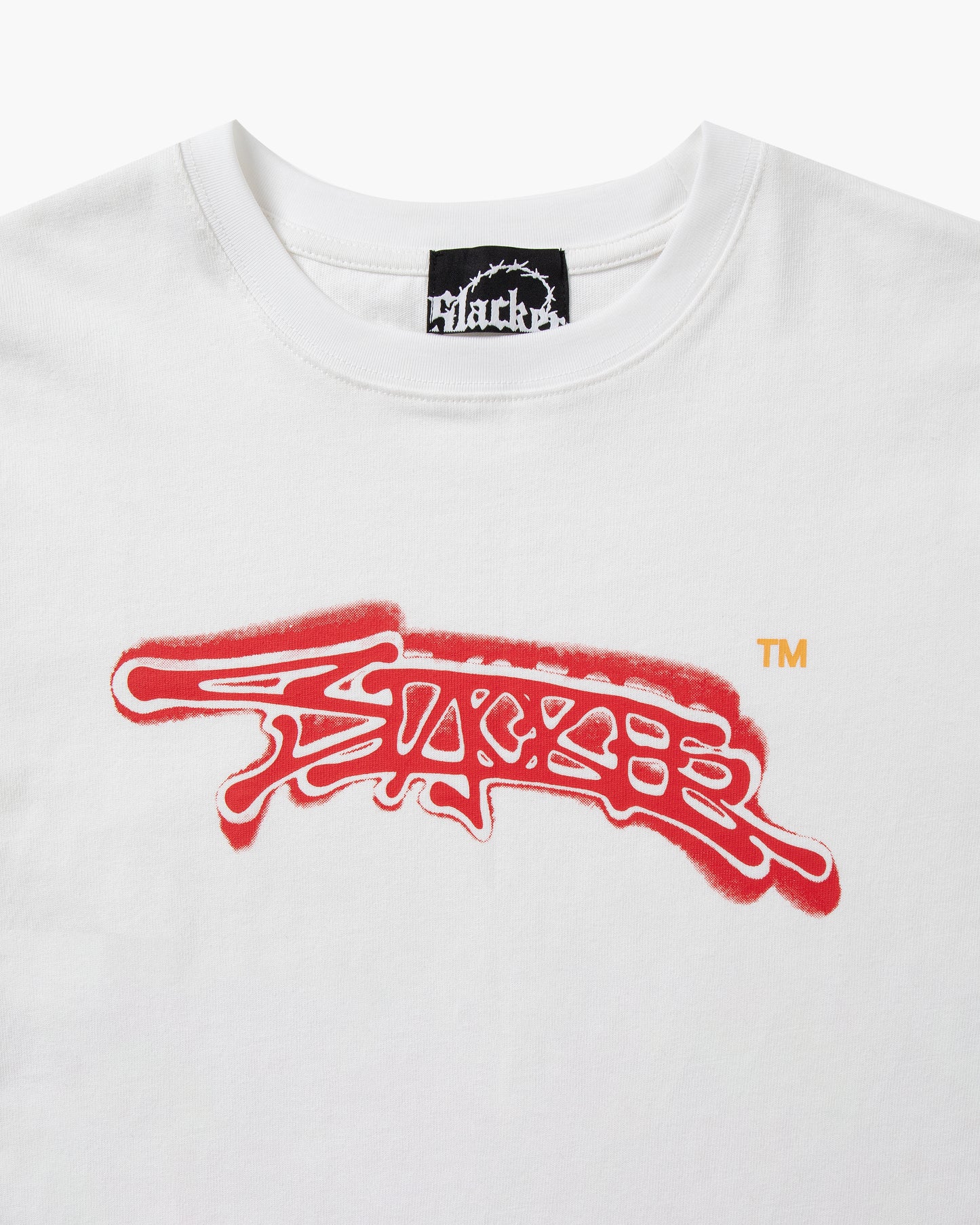 spray logo tee  white