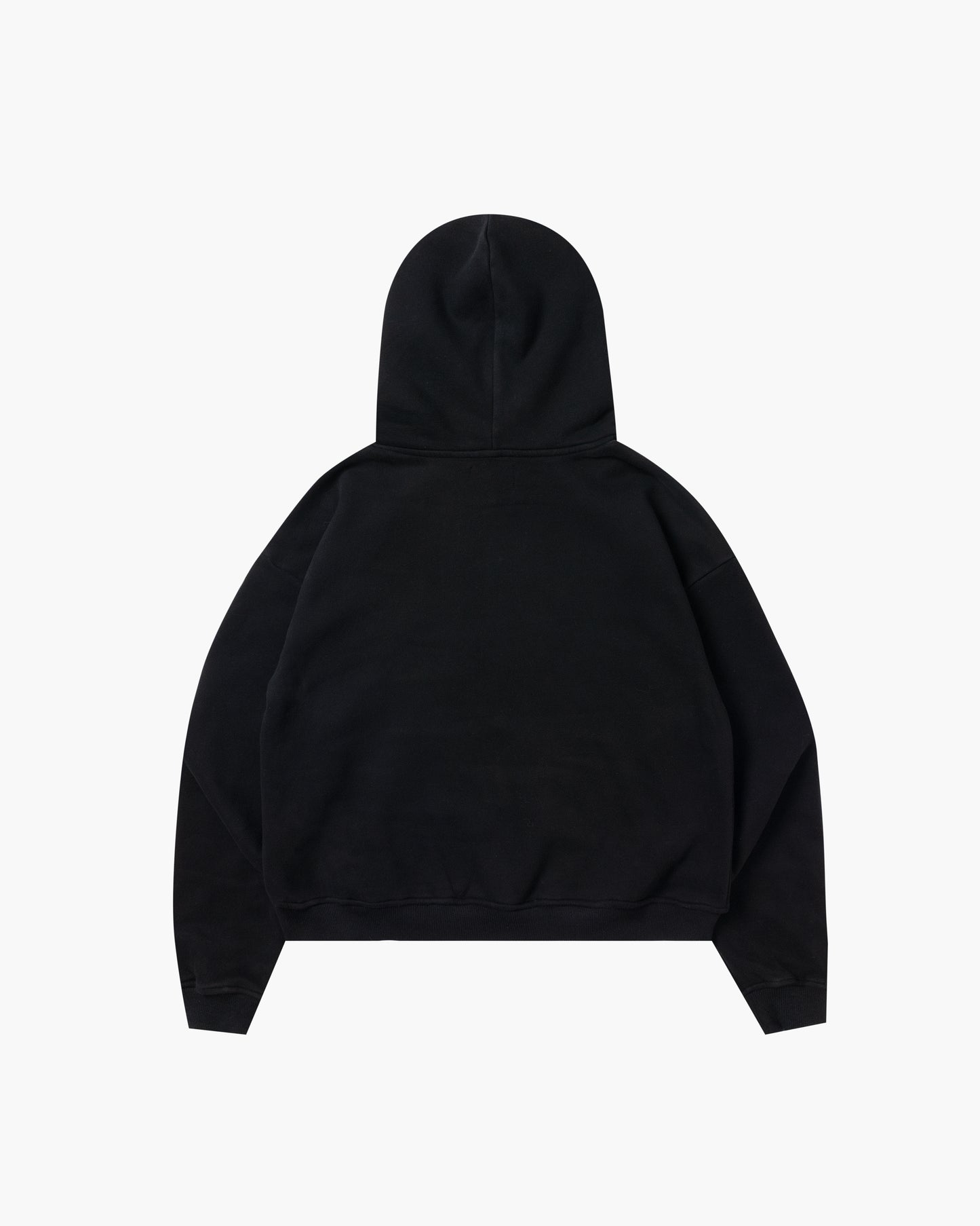 slacker applique logo hoodie Black