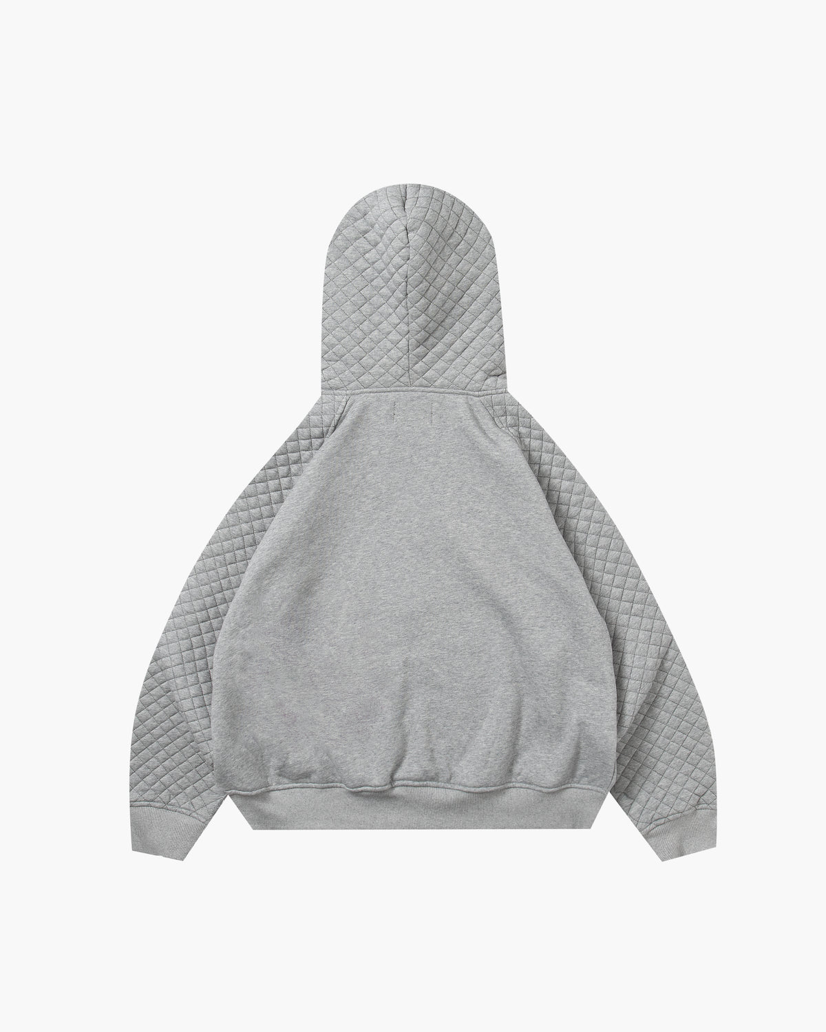 SLACKER QUILTED ZIP HOODIE GRAY