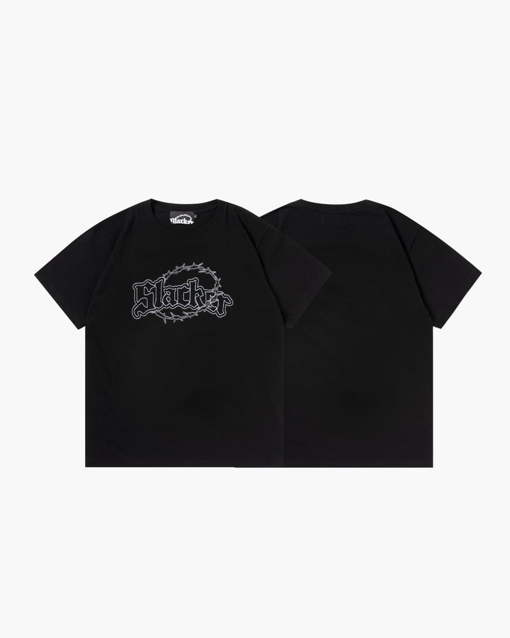 SLACKER LOGO TEE BLACK