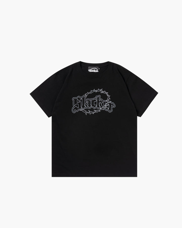 SLACKER LOGO TEE BLACK