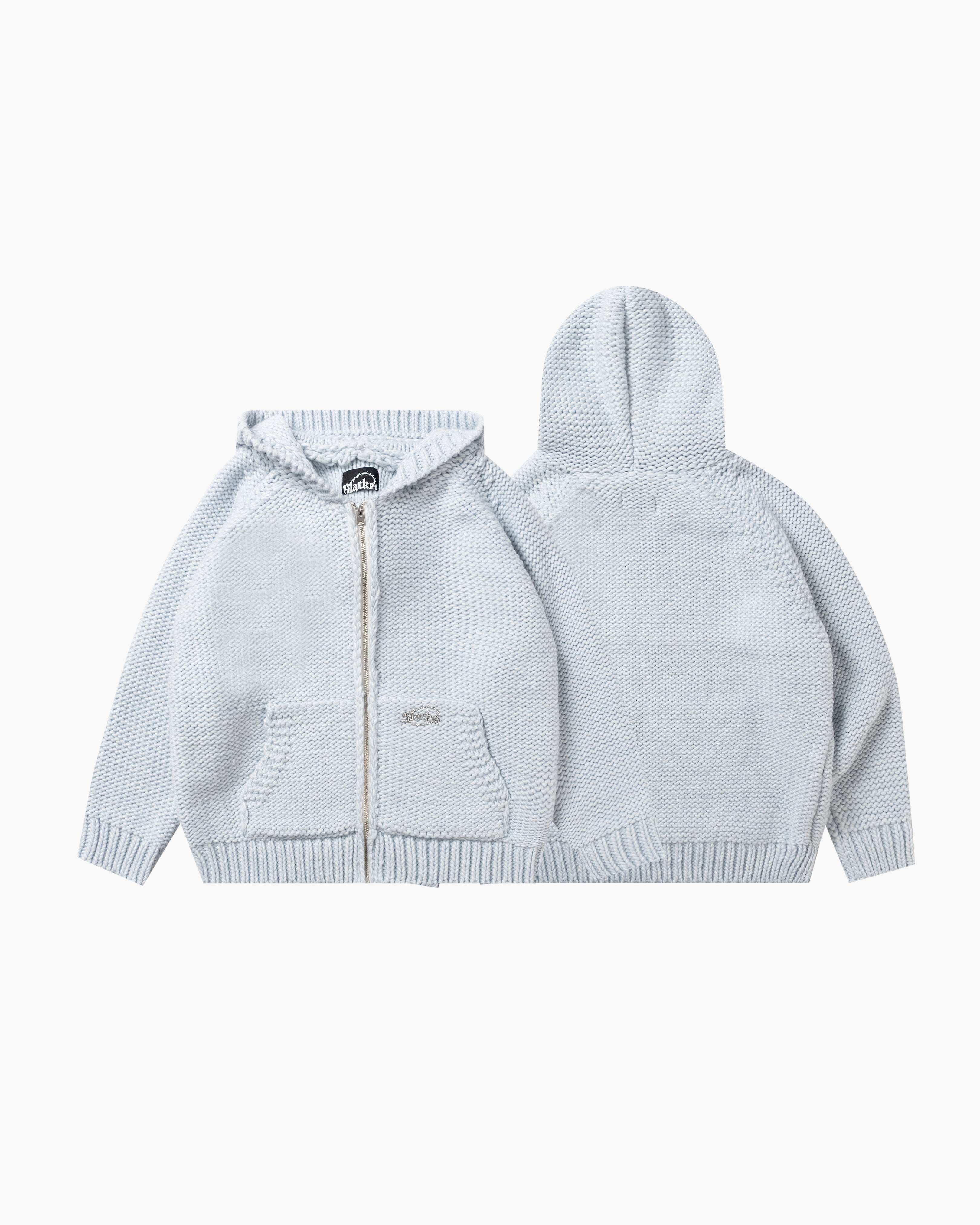 【slacker】 Heavy Knit Zip Hoodie かつきくん着用 slacker】 Heavy Knit Zip Hoodie かつきくん着用 - メルカリ