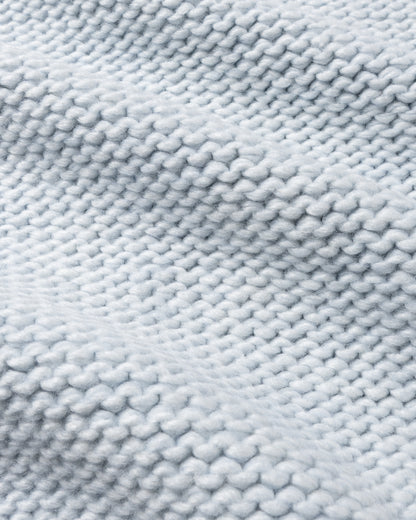 HEAVY KNIT ZIP HOODIE LIGHT BLUE