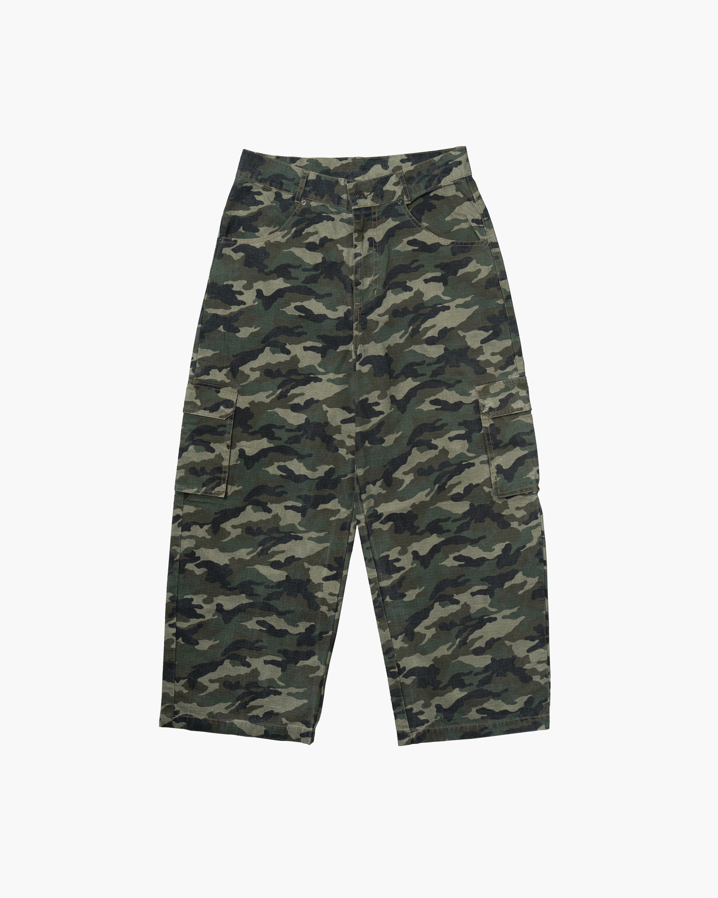 camo baggy cargo pants khaki