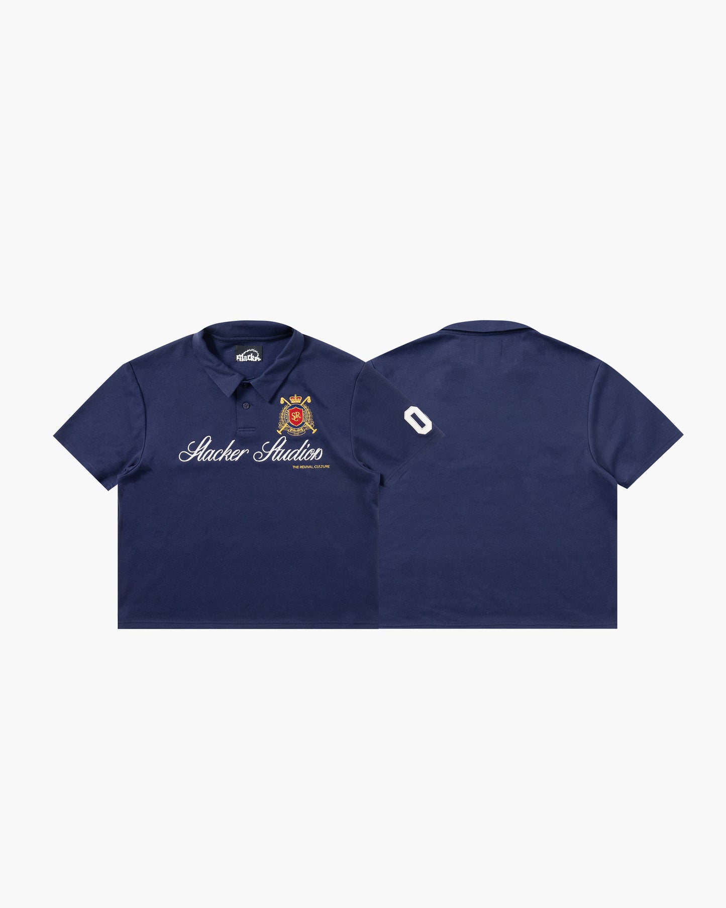 slacker crest polo navy