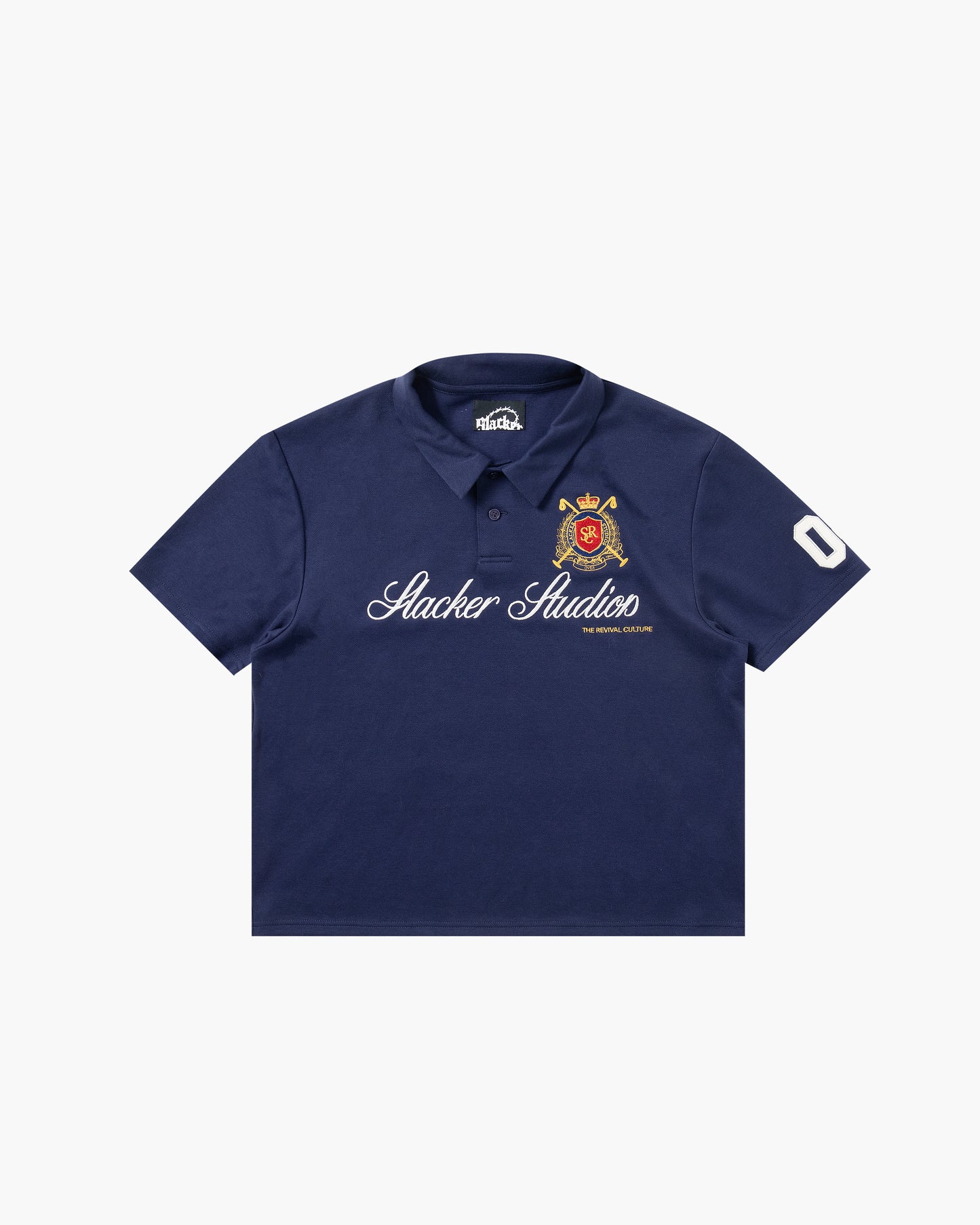 slacker crest polo navy