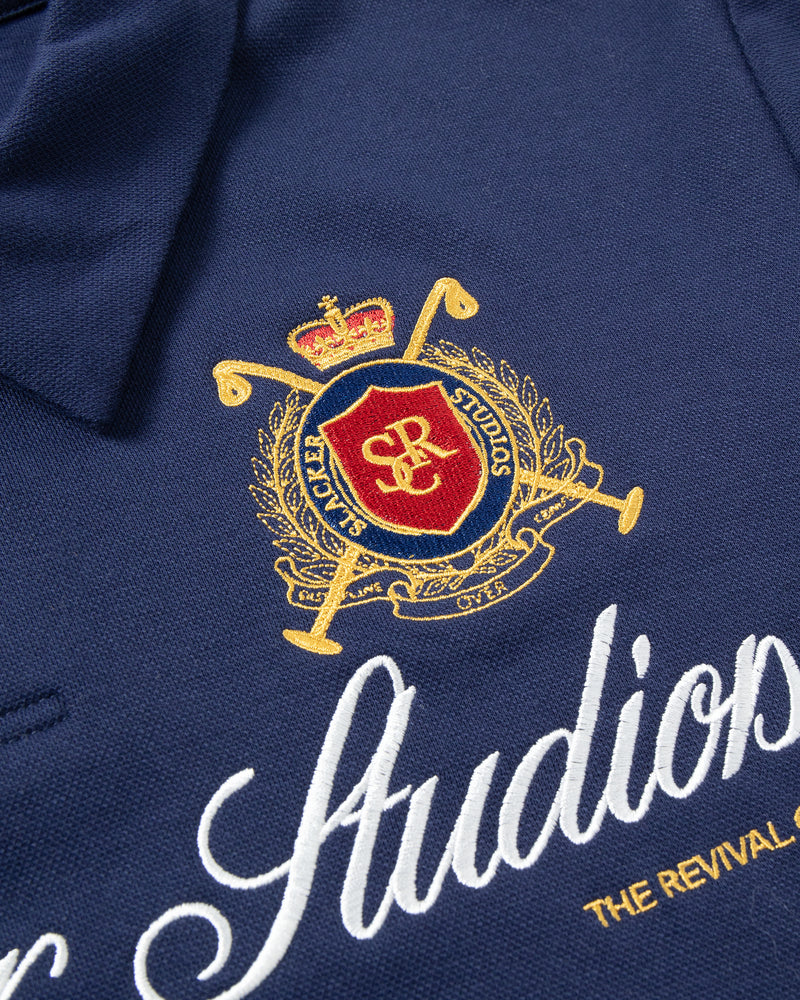 SLACKER CREST POLO NAVY