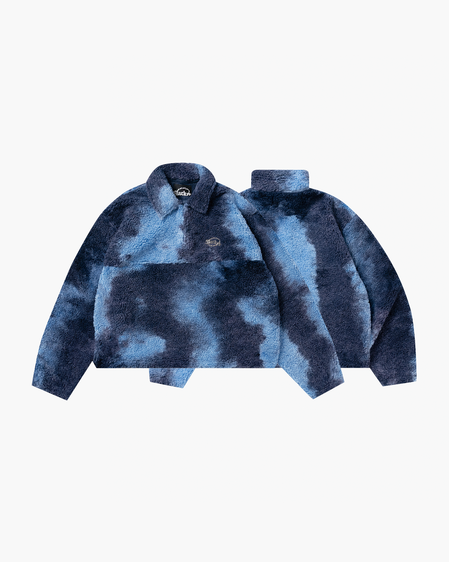 Tie-dye fleece half hook Blue