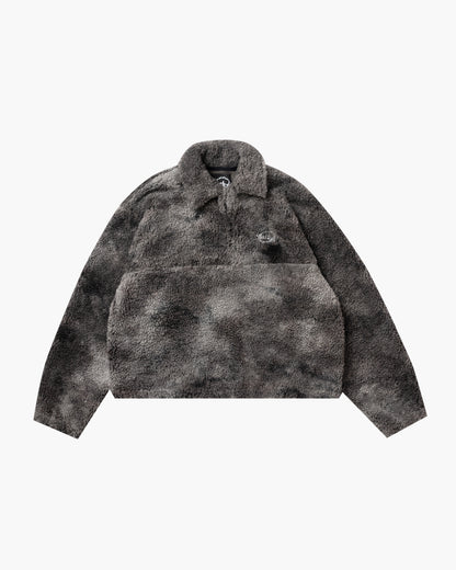 TIE-DYE FLEECE HALF HOOK BLACK