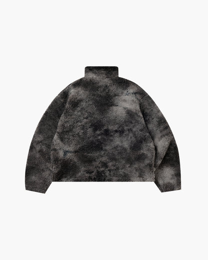 TIE-DYE FLEECE HALF HOOK BLACK