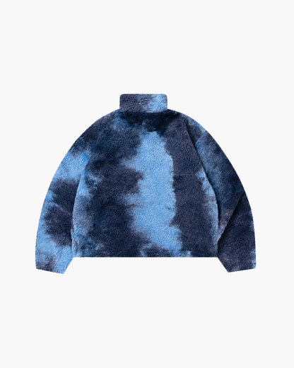 TIE-DYE FLEECE HALF HOOK BLUE