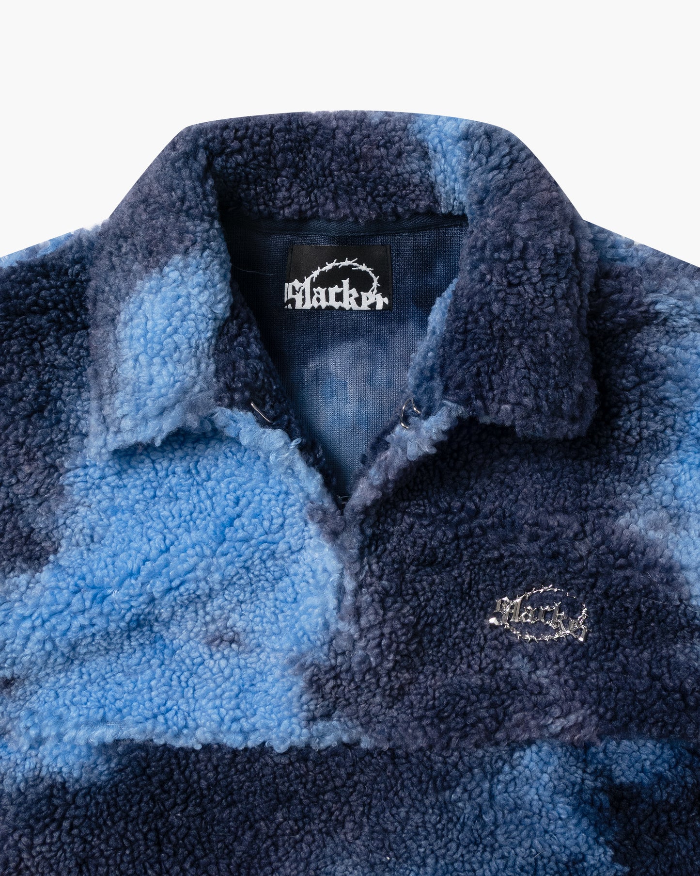 Tie-dye fleece half hook Blue