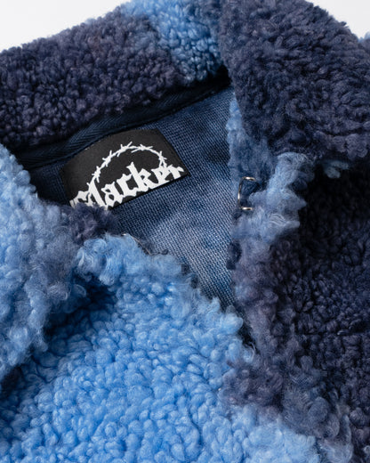 TIE-DYE FLEECE HALF HOOK BLUE