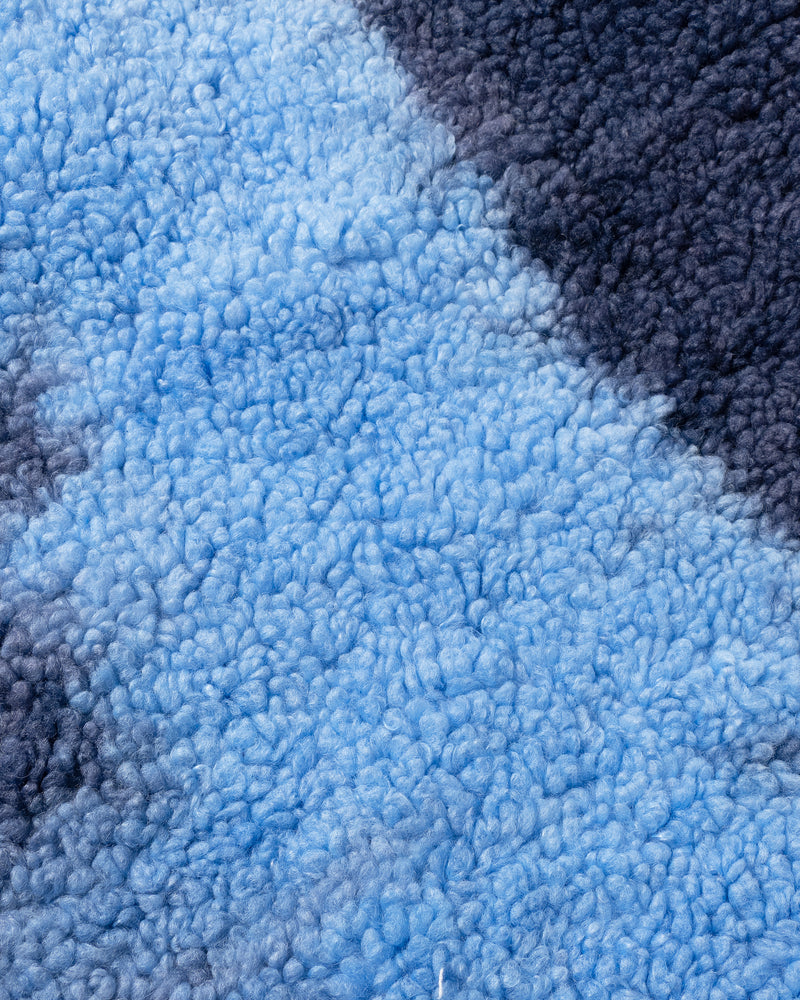Tie-dye fleece half hook Blue