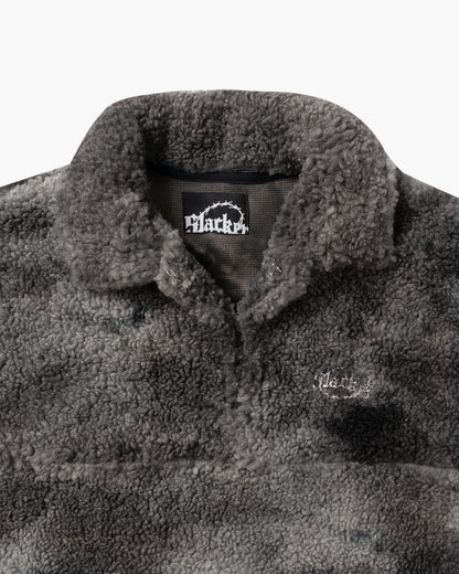 TIE-DYE FLEECE HALF HOOK BLACK