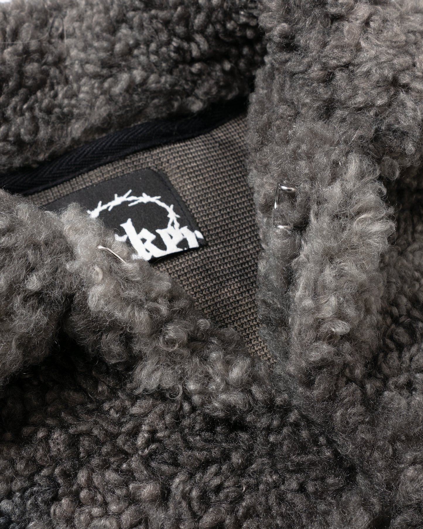 Tie-dye fleece half hook Black