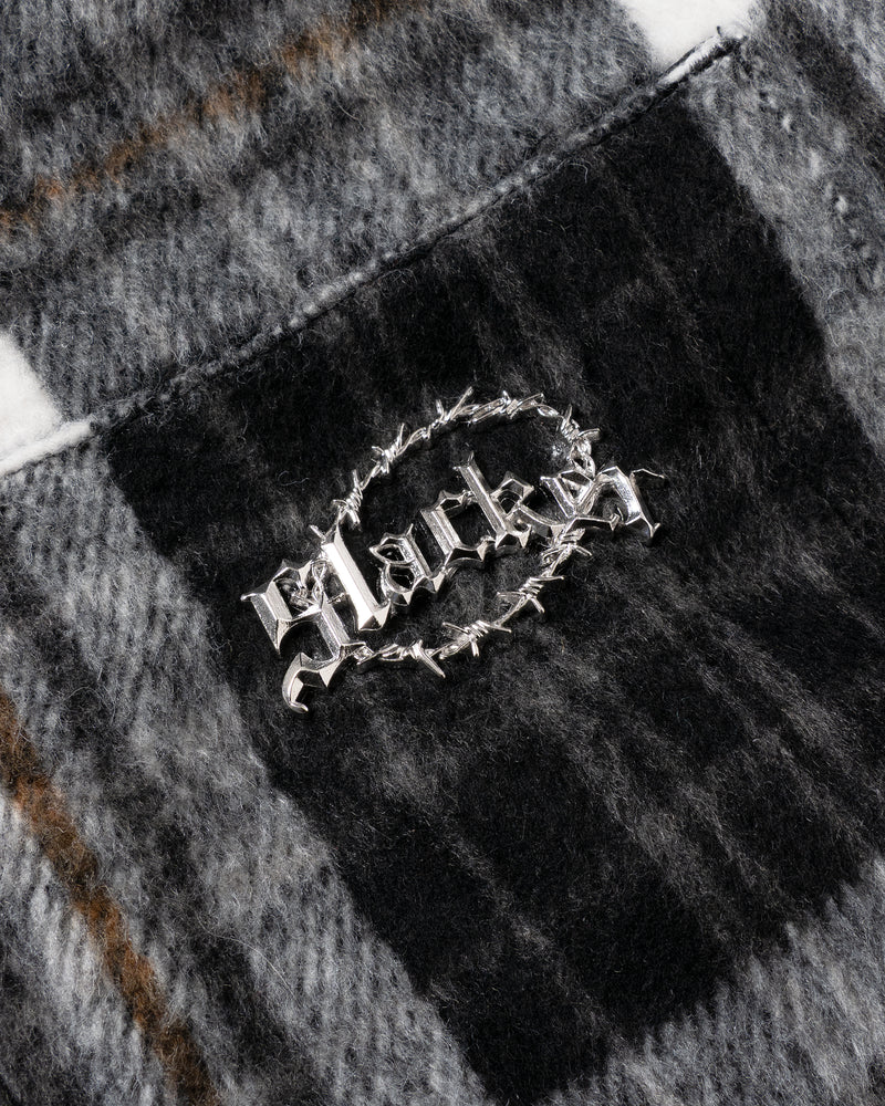 Check Hood Zip Jacket Black