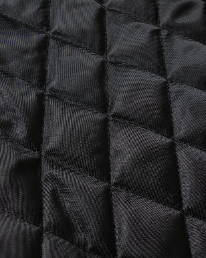 Check Hood Zip Jacket Black