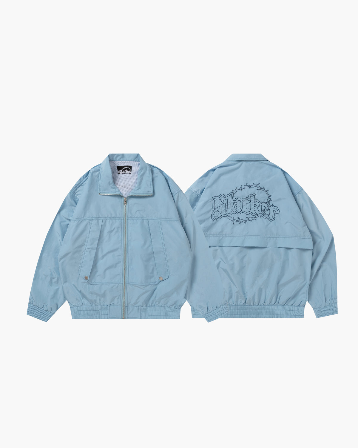Tech Nylon Jacket Light blue – Slacker