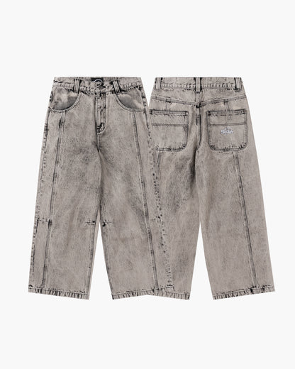 Baggy Denim Pants White